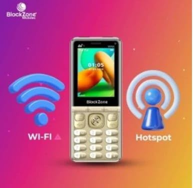 Image of BLACKZONE Winx 4G Plus 3GB RAM 16GB ROM Volte Keypad Mobile Phone with WiFi, Whatsapp, Instagram, YouTube, Play Store, 2.8-Inch Touch Display, All Android Features (1 Year Warranty) (Gold)