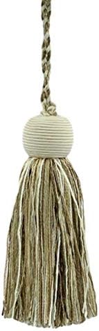 DÉCOPRO Set of 10 Decorative 4 inch Tassel|Light Brown, Ivory, Sandstone Beige|Veranda Collection|Style# VTS|Color: Cappuccino - VNT1