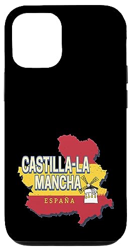 Carcasa para iPhone 14 Pro Castilla-La Mancha España Región Retro Mapa Vintage Souvenir ✅