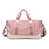 Bolsas de Viaje para Mujer | Maleta de Hombro de 35 L con Compartimento Impermeable para Zapatos, de Ropa | para Deportes, Yoga, Fitness, natación Diaria, Pink, Consulte la descripción, Unisex