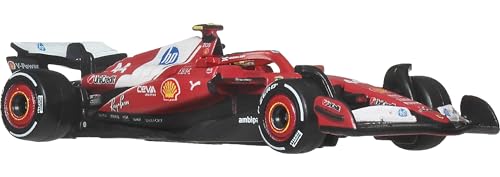 Image of Hot Wheels 1:64 Scale Premium Race Team Ferrari - Driver 1 Die-Cast Formula 1 Collectible Toy Race Car with Real Riders Tires & Metal /Metal Body & Chassis