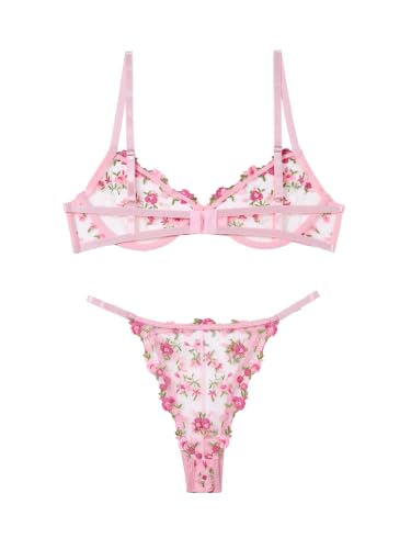 Image of Lilosy Sexy Lingerie Set 2 Piece Women Push Up Bra and Panty 3XS-5XL