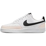 NIKE Womens Court Vision LO Casual Shoes Adult FD0285-100 (White/Black-Light Soft P), Size 7