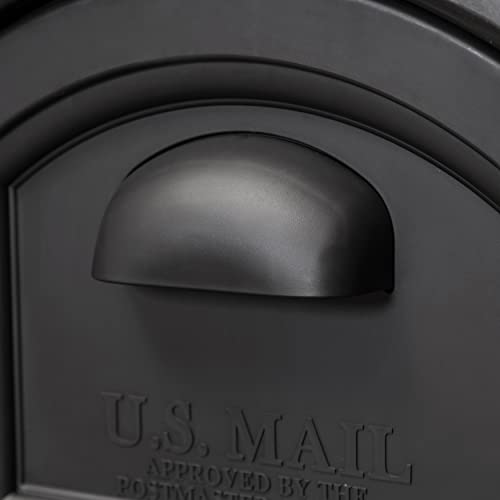 Step2 Town-to-Town XL Post-Mount Mailbox, Weather Resistant, Large Outdoor Mailboxes, Made of Durable Plastic, Easy to Install, USPS T4 Sized Mailbox, Flag Included, Onyx Black