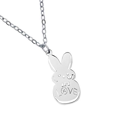 Lil-Peep Necklace Stainless Steel Rapper Pendant Gifts for Young Singer Fans (Silver)