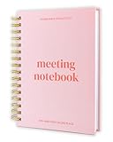 Lamare Meeting Notebook for Work Organization – Perfect Work Notebook for Note Taking, Meeting Planner and...