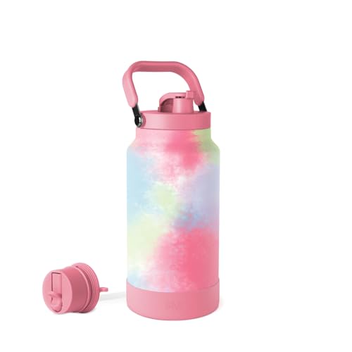 Image of Simple Modern Trek Pivot | Half Gallon Water Bottle Jug with Handle & Boot | Interchangeable Straw & Chug Lids | Large Insulated Stainless Steel | Sports Camping Outdoors | 64oz, Kaleidoscope