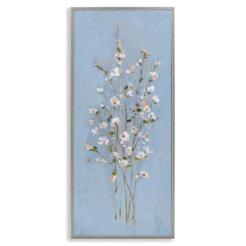 Botanical Floral Stems Pattern, 10 x 24 Inch Framed Giclée Print