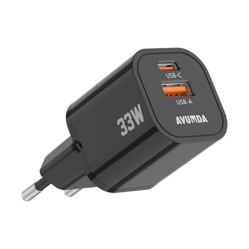 OUFUYU 33W Chargeur USB-C, Chargeur Rapide à 2 Ports USB A et USB C pour iPhone 15/14/13 Pro Max, Pixel, Galaxy, iPad/iPad Mini et Plus