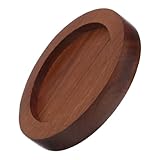 HOLIDYOYO Salz und Pfeffermühlen Tablett aus Akazienholz Runder Mühlenhalter mit Rutschfestem Boden Gewürzflaschen und Kaffeemühlenablage Abnehmbar und Pflegeleicht Küchenaufbewahrung