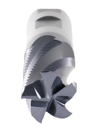Image of Accusize Industrial Tools Fine Tooth M42 8% Cobalt Tialn Roughing End Mill, 1'' Diameter, 1'' Shank Diameter, 2'' Flt Length, 4-1 /2'' Oal, 1104-0001 | Fine Tooth, M42 8% Cobalt, TiAlN Coated, 4-1 /2 inch OAL, Single End, Center Cutting