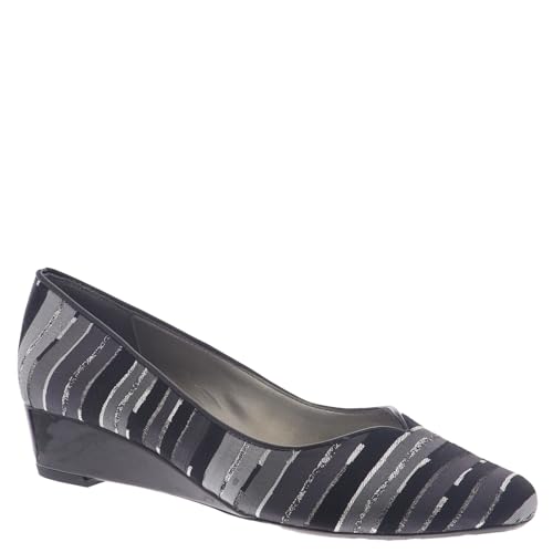Proxy Emastine-PR Women's Pump, 13 C/D US, Grey-Black-Stripe