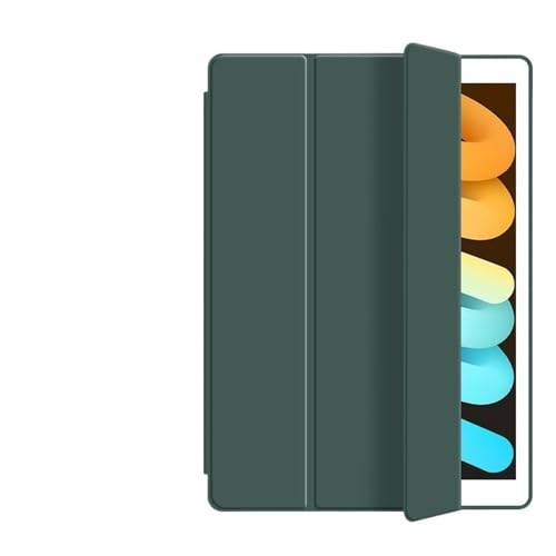 Coque Samsung Galaxy Tab A8 silicone antichoc YSJX étui 3 plis vert foncé