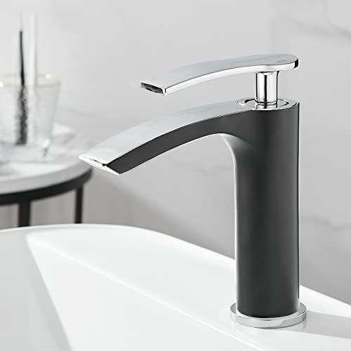 Robinet de lavabo cascade en cuivre anti-éclaboussure