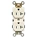 Morris 82131, 20Amp 125V White Industrial Grade Duplex Receptacle (Pack of 40 pcs)