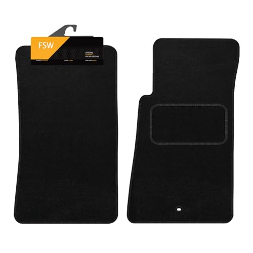 FSW - Tailored Mats - Fits Mazda Mx5 Mk2 1998-2005 - Black Carpet - Anti Slip Mat - Non Slip Car Floor Mat, Fitted With Clips & Granulated Backing - 2 Pc Floor Mat Only