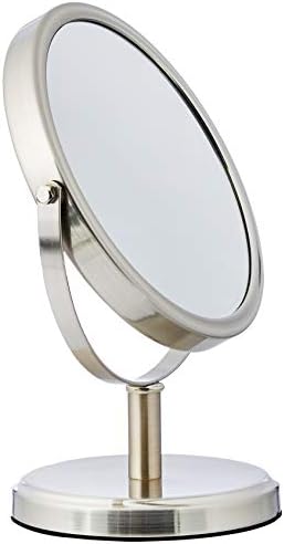 Amazon Basics Dual Sided Modern Vanity Mirror, Pewter