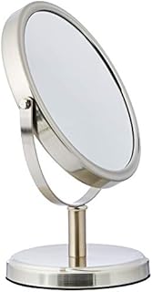 Amazon Basics Dual Sided Modern Vanity Mirror, Pewter