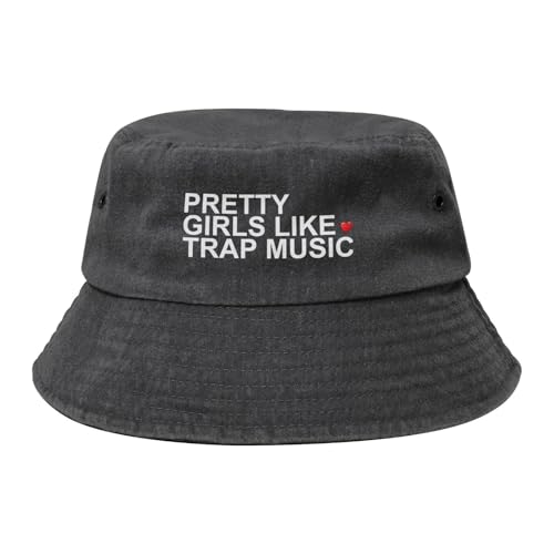 Qauirfe Pretty Girls Like Trap Music Fashion Cowboy Denim Fisherman Hat Outdoor Fishing Cap Sun