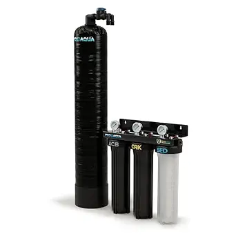 PRO+AQUA 15 GPM Salt-Free Whole House Softener with 3-Stage Well Water Filter System