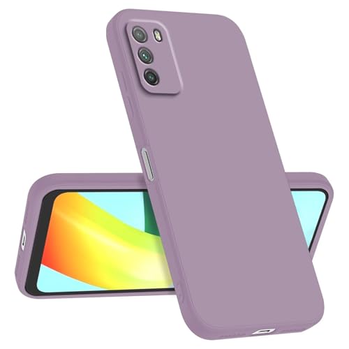 Longstong Funda Compatible con Poco M3 (6.53'), Delgada Antigolpes Personalizada Diseño Minimalista - Hierba púrpura