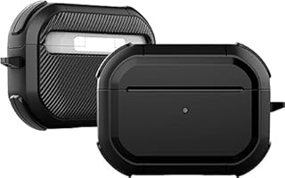 جراب حماية مدرع من Next Store متوافق مع سماعات ابل ايربودز 3 ، غطاء حماية كاملة بتصميم عسكري متين مضاد للصدمات والسقوط ، مصنوع من مواد صلبة. (اسود)