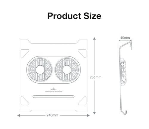 Soporte para laptop que evita sobrecalentamiento con doble ventilador Tipo C 2