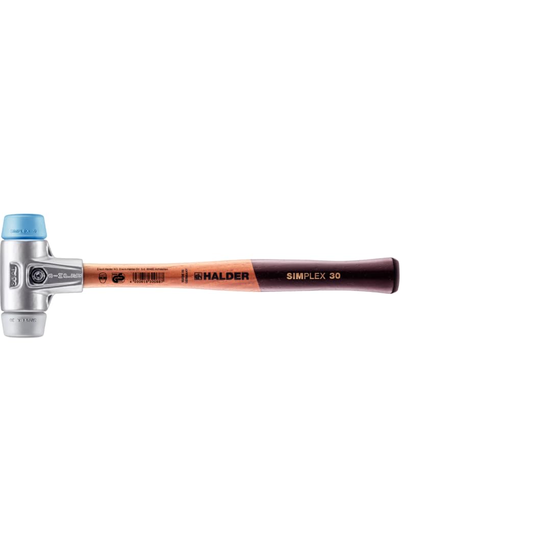 Halder USA - Simplex Mallet with Soft Blue Rubber and Grey Rubber Inserts (3113.03)