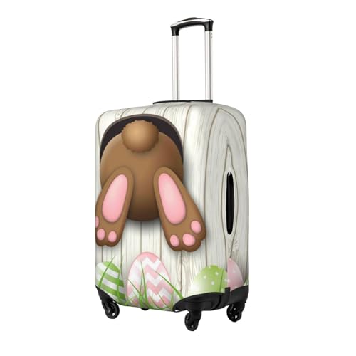 Brown Bunny Easter Eggs Luggage Cover Protector Anti-Scratch Washable Fits 18-32 Inch Luggage-Small2
