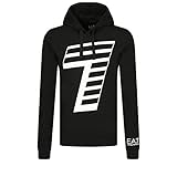  EA7 Sudadera de hombre negra con capucha Negro XXL