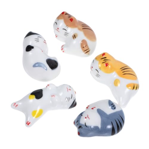 BUGUUYO 5-Częściowy Ceramiczny Stojak Na Pałeczki Urocze Podstawki Pod Pałeczki Stojak Na Na Podstawka Pod Uchwyt Na Kuchenny Na