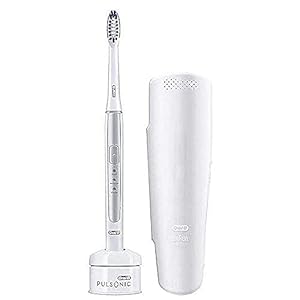 Oral-B Pulsonic Slim 1200 Elektrische sonische tandenborstel, met timer, 1 opzetborstel en reisetui, zilver