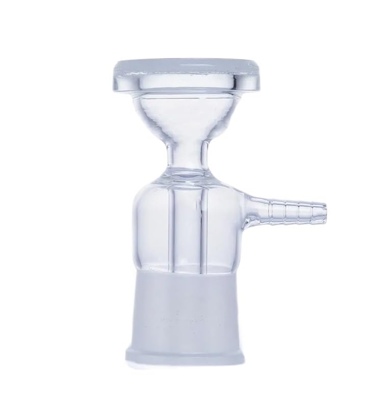 Juego de dispositivos de filtración de solventes de 5000 ml, dispositivo de filtración al vacío con núcleo de arena de vidrio de laboratorio con taza de filtro de 500 ml y botella receptora de 5000 ml