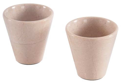 Radicaln Verona - Juego de 2 vasos de chupito de mármol hechos a mano de 5 cm para tequila, whisky y bebidas de cóctel, elegantes vasos y vasos para accesorios de bar