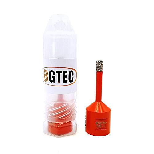 Dry Diamond Core Drill Bits,BGTEC 2pcs 1/4" 6mm Diamond Hole Saw with 5/8-11 Thread for Porcelain Tile,Ceramic Granite Marble Stone Masonry Brick