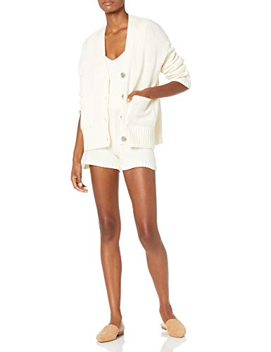 Image of The Drop Womens Sylvie Cotton Blend V-Neck Cropped Sweater Tank