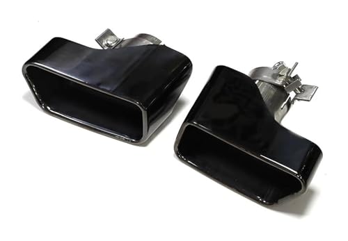 Sistema de boquilla punta silenciador tubo escape cuadrado para 535i 640i negro
