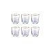BUTLERS Smeralda 6er Set Trinkglas mit Goldrand 280ml - Wasserglas in Perlmutt - Glas, Saftglas mit Holografic-Effekt