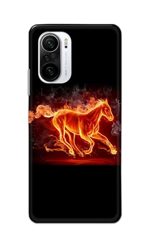 Image of Plastic Printfidaa Printed Hard Back Cover Case For Mi 11X 5G | Mi 11X Pro 5G Back Cover (Fiery Horse) -112, Multicolor