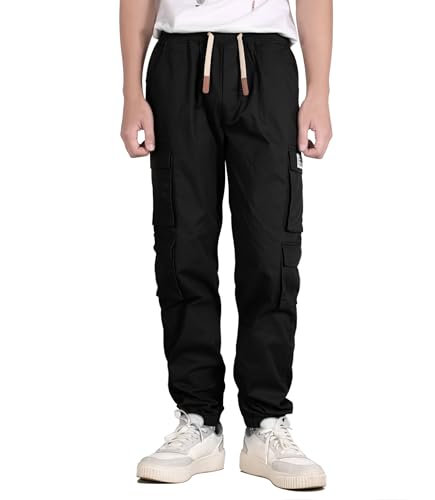 TLAENSON Bomber Boys Leather Jackets+Boys Cotton Casual Pants 8-9 Years4