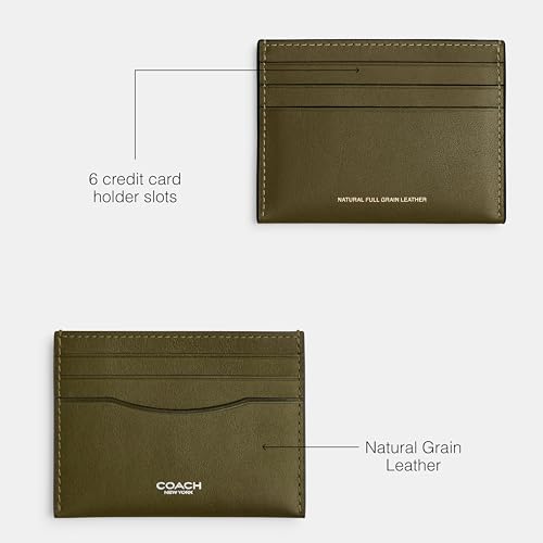 Coach Men's Flat Card Case, Olive3
