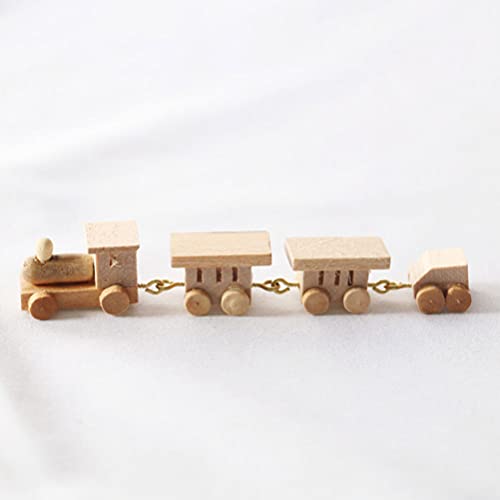 Gadpiparty Boys Suit Miniature Model Train Decor Unfinished Wood Craft Construction Model Kit Fun Desktop Train Diy Wooden Toy Craft Classic Train Decoration For Kids Party Home Decor #TOP6