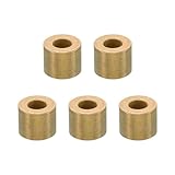 PATIKIL M6 Brass Spacers, 5 Pcs Metal Spacer Brass 6mm ID x 12mm OD x 10mm L Brass Spacers Screw Standoff for 1/4inch or M6 Screw Bolts