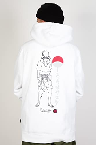 Sweatshirt à capuche Sasuke Sharingan mixte noir en coton