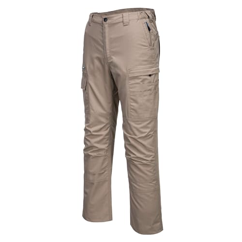 Image of Portwest T802 KX3 Ripstop Stretch Work Pants Sand | Sand, 46 Waist, Ripstop, Stretch Fabric, Multi Pocket, Durable, Work Pants