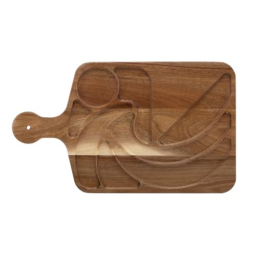 GoodCook Touch Charcuterie Grazing Board Acacia Construction with Design Grooves, 17 x 10-Inch