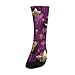 susiyo Glitter Graffiti Pattern Hiking Socks Boy Girls - Cushioned Crew Socks for Kids Soft, Breathable & Seamless Toe for All-Day Comfort