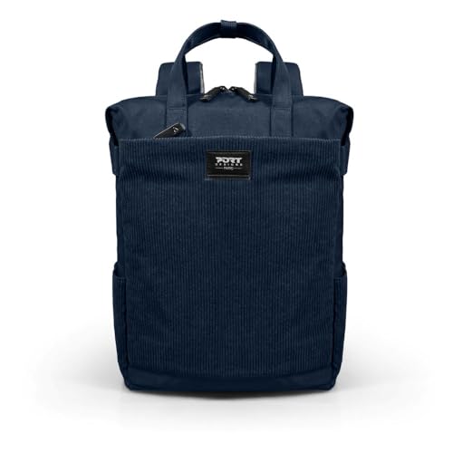 PORT Designs sac Ă dos ECO TOTEPACK 14-16 pouces 16L finition velours (Bleu marine)