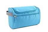Bolsa De Almacenamiento De Maquillaje Portable Makeup Bag Unisex Capacity Waterproof Cosmetic Organizer Toiletry Hanging Case Pouch For Women Men Wash Shaving Make Up(Sky Blue)