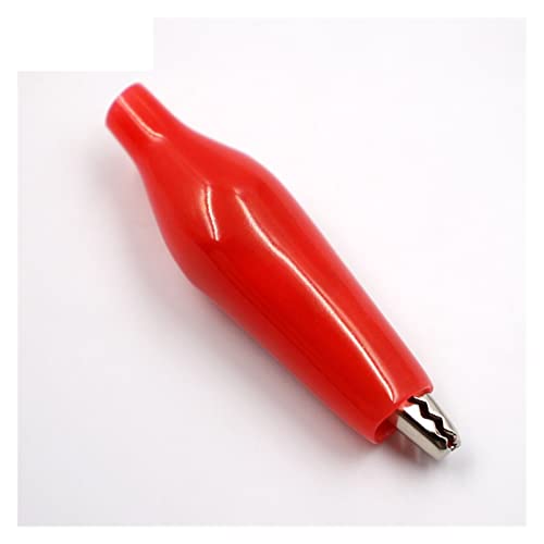 Pince d'alligator métallique G98 de 2.8mm en lot de 20 pièces rouges pour câblage auto